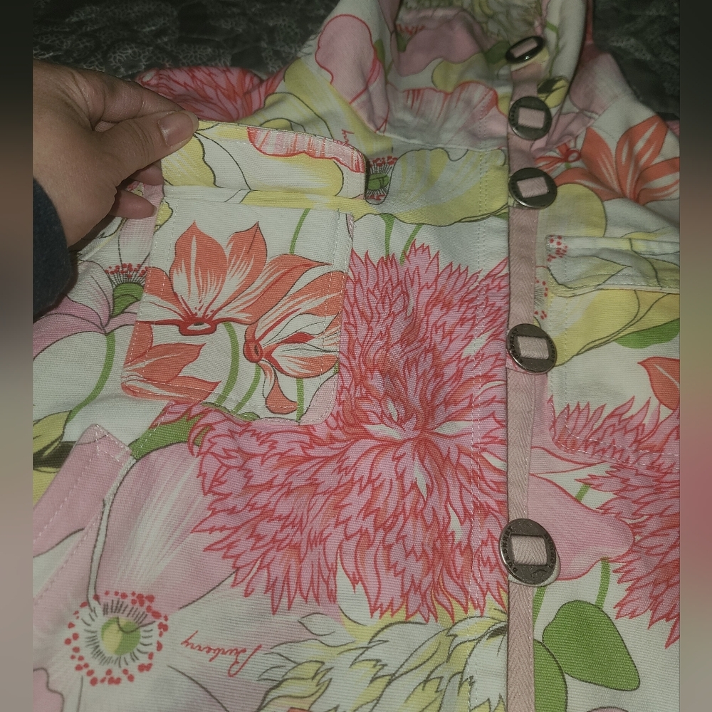BURBERRY Floral Women's Moto Jacket - Picture 10 of 11